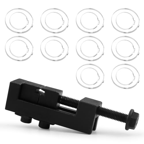 Axle Boot Clamp Tool, with 20 PCS 304 Stainless Steel Single Ear Hose Clamp, Drive Shaft CV Axle Boot Clamp Removal and Installation Tool (10pcs Small+ 10pcs Large)