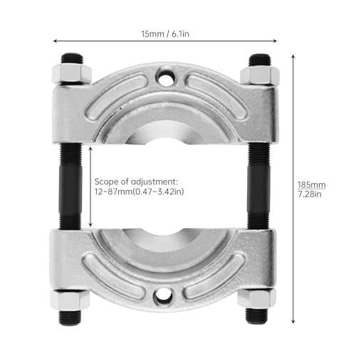 ChgImposs Heavy Duty Bearing Puller with 1/2in to 4-5/8in Jaw for Gear Pinion/Wheel Hub/Bearing Separator, Chrome-Plated Steel Splitter Tool - size: 1/2in to 4-5/8in