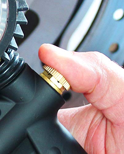 Milton S-575A Pro Analog Pistol Grip Inflator Gauge with Pressure Gauge - 15" Hose Ball Foot Chuck, Assembled in USA 230 PSI - size: Ball Foot Chuck, style: Analog