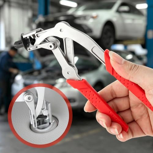Car Clip Pliers, Panel Clip Removal Tool, Auto Fastener Remover with 15 Trim Rivets for Automotive Plastic Rivets, Push Pin & Door Trim, Damage-Free Disassembly Tool