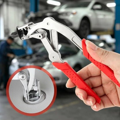 Car Clip Pliers, Panel Clip Removal Tool, Auto Fastener Remover with 15 Trim Rivets for Automotive Plastic Rivets, Push Pin & Door Trim, Damage-Free Disassembly Tool