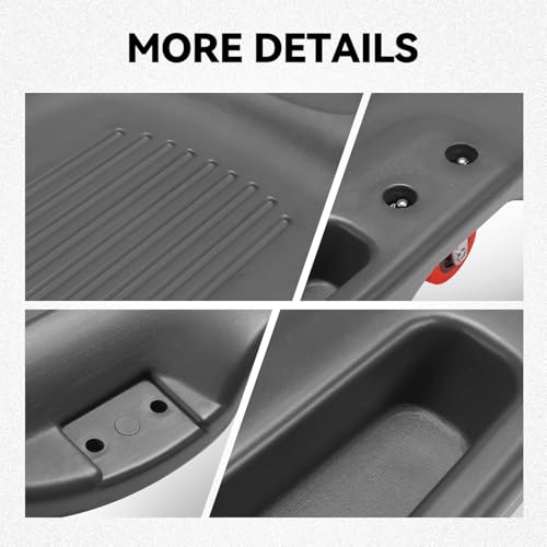 Auto Dynasty Universal 38" L X 20" W Gray Lightweight Rolling Mechanic Creeper Seat Repair Tool for Car Vehicle Home Warehouse - color: Gray