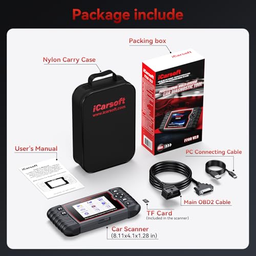 iCarsoft P700 V2.0 Diagnostic Scanner for Porsche from 1996 to 2025 9 Essential Services Full System Diagnosis Scan OBD2 Code Reader Battery/O2 Sensor/EVAP Test AutoVIN Lifetime Free Software Update - style: P700 V2.0 for Porsche