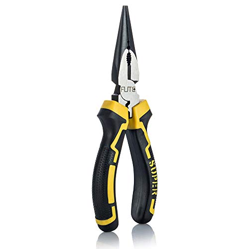 6 inch Long Needle Nose Pliers with Side Cutter|Designed for Bending Wire/Jewelry Making/Small Object Gripping/Working in Tight Areas - size: 6"