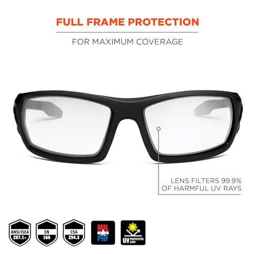 Ergodyne Skullerz ODIN Anti Scratch Safety Glasses, Anti-Fog, ANSI z87.1 - color: Clear