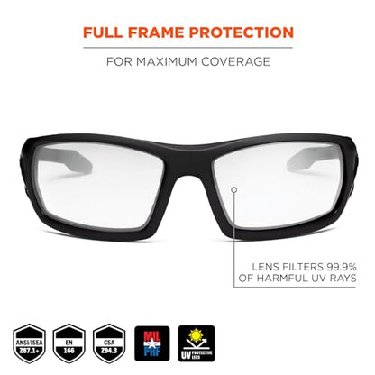 Ergodyne Skullerz ODIN Anti Scratch Safety Glasses, Anti-Fog, ANSI z87.1 - color: Clear