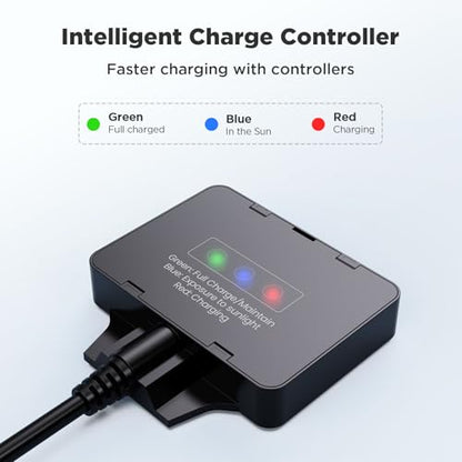 15W Solar Battery Maintainer, 2PCS 7.5W 12V Waterproof Solar Battery Charger with Smart Controller, Low-Iron Tempered Glass Solar Panel for 12V LiFePO4 Battery Dump Trailer Automotive Boat - size: 7.5W 2-Pack