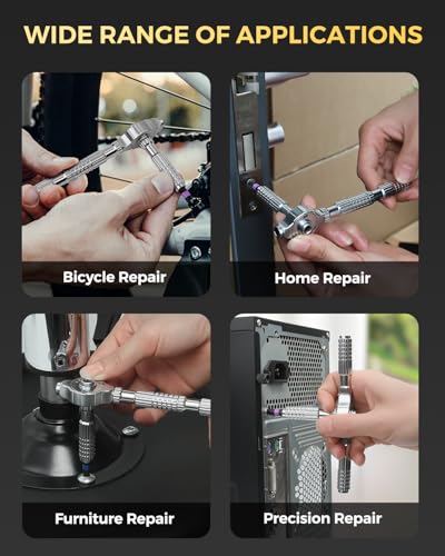LIFEGOO Ratchet Screwdriver Set: 40 in 1 Magnetic Screwdriver Sets, DIY Combination Flexible Shaft Precision Screwdriver Kit with S2 Steel Bits for Electronics & Furniture Assembly, Bicycle Tools - size: 40 in 1