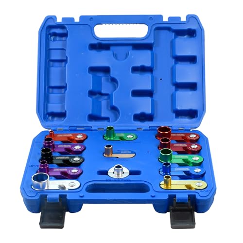 13 Piece Aluminum Spring Disconnect Set, Fuel AC Line Disconnect Kit | Couplings Fuel Lines, Transmission Line, Cooler Lines, Heater Lines and Air Conditioning Line - size: 13pcs