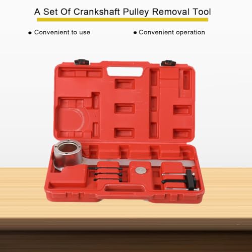 Crankshaft Damper Remover Puller Crankshaft Pulley Removal Install Tool Universal Crankshaft Pulley Puller Set forJaguar L-and RoverV8 Engine 3.2-4.4L