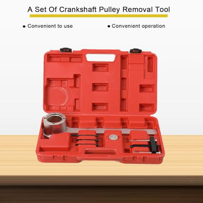 Crankshaft Damper Remover Puller Crankshaft Pulley Removal Install Tool Universal Crankshaft Pulley Puller Set forJaguar L-and RoverV8 Engine 3.2-4.4L