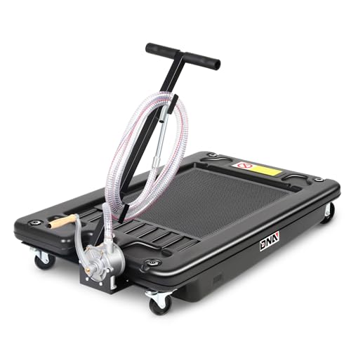DNA Motoring 17 Gallon Oil Drain Pan with Pump, Evacuation Hose, T-Handle, Low Profile for Trucks Buses RVs, TOOLS-00384 - style: 17 Gallon