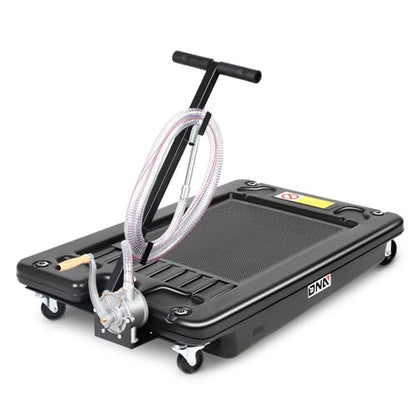 DNA Motoring 17 Gallon Oil Drain Pan with Pump, Evacuation Hose, T-Handle, Low Profile for Trucks Buses RVs, TOOLS-00384 - style: 17 Gallon