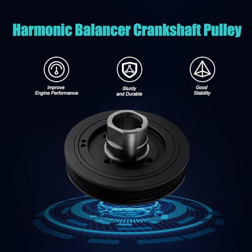 AULINK 594-141 1340875030 Harmonic Balancer Crankshaft Pulley 2.4L/2.7L L4 | For Toyota 4Runner 2.7L L4 1996-2000,T100 2.7L L4 1994-1998,Tacoma 2.4L/2.7L L4 1995-2004,Replaces 594141