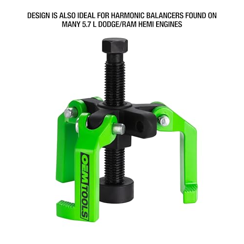 OEMTOOLS Harmonic Balancer Puller for 3, 4, 6 Spoke Balancers | 2 Jaw Puller and 3 Jaw Puller Tool, Heavy Duty Engine Pulley Puller for Ford Coyote, Ford 7.3L Godzilla, and Dodge Ram Hemi