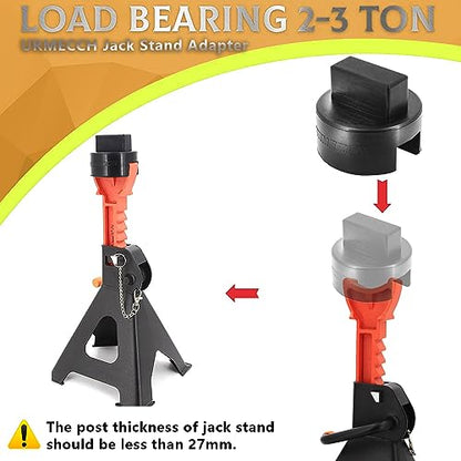 Car Jack Stand Adapters for Mercedes Benz A B C E Class Coupe GLS GL M R S W203 W204 W212 W211 W164, Rubber Jack Pad for SUV Universal - Fits 2-3 Tons Jackstand (Post: 27mm), 2pc
