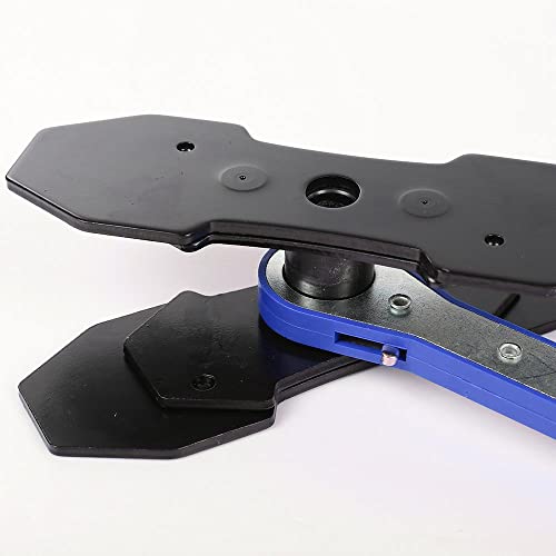 G-PLUS 1set 360° Brake Caliper Press Tool with 2 Groups Steel Plates | Blue Ratchet Piston Spreader Automotive Tools Brake Repair & Instalation, 4 in 1 Universal Disc Ratchet Brake Caliper Tool - color: Blue(Amazon delivery)
