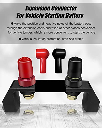 Battery Jump Post, Remote Battery Terminals Fit for Can Am X3 Polaris RZR 2 or 4 Seats UTV ATV Car Trucks RV Tractor Mower Diesel Boat, Battery Charging Posts with Cable and Mounting Bracket