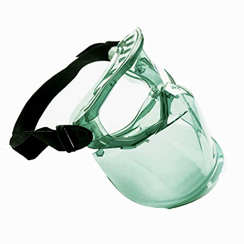 Eagle Eyes Anti-Fog Scratch-Resistant Safety Goggles with Face Shield - 99.9% UV Rays Protection - Universal Fit Lightweight Eyewear (Green) - color: Green