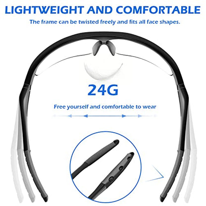 OXG 12 Pack Safety Glasses, ANSI Z87.1 Impact Resistant Anti-Scratch Safety Goggles for Men Women Youth - color: Clear