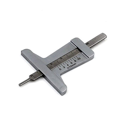Tire Veins Tread Depth Gauge Depthometer Gage 0-50mm Vernier Caliper Measure 0.1mm Increments