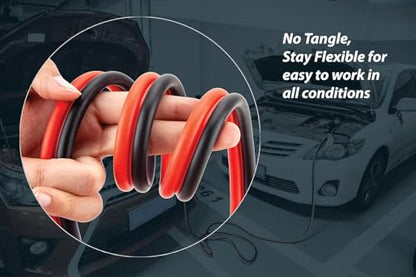 Justin Case Super Heavy-Duty Jumper Cables for Car, Includes 4 Gauge Wire Conductor 20' Car Jumper Cables & 365 Days of Roadside Assistance - size: 20ft 4ga