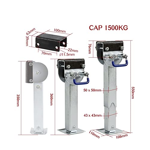 Trailer Stabilizer Legs for RV, Motorhome, Caravan, & Boat - Adjustable Drop Down Jack Parts for Parking & Support, 360-550mm Height Range