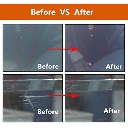 Glass Polishing Kit, 34Pcs Deep Scratch Remover Set for Windshield, Windows & Glass Repair with Felt Polishing Pads