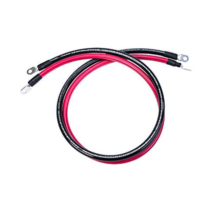 Spartan Power Battery Cable 3 Foot 1/0 Gauge AWG Wire Set 5/16" M8 - color: 1/0 AWG-SET-5/16", size: 3-FT
