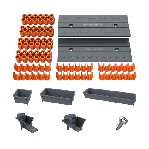 Modular Tool Organizer Bundles - Tool Box, Socket Organizer & Wall Panel Organization System for Toolbox, Kit & Garage Storage - SCREWDRIVER/NUTS & BOLTS BUNDLE - color: Nuts & Bolts Bundle