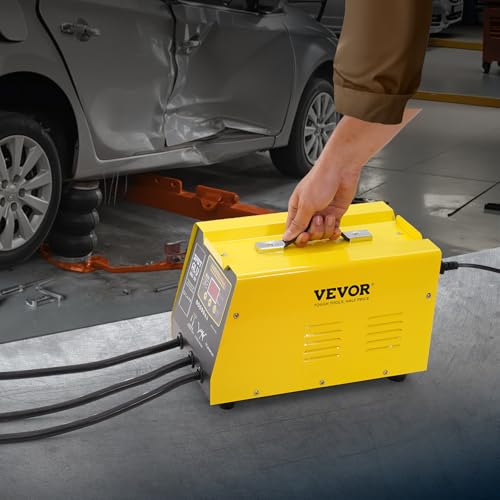 VEVOR Spot Welder Dent Puller, 300W Stud Welder Dent Repair Kit with Heat Gun, Auto/Manual Welding Mode, 110V Auto Body Spot Welding Dent Repair Machine for Aluminum Car Body Panels Repair - style: Aluminum Pro