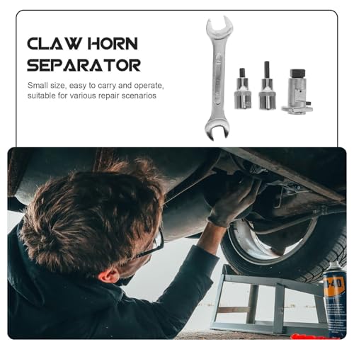VOSAREA 4pcs Ball Joint Tool Set Tie Rod End Removal Tool and Strut Spreader, Universal Suspension Socket Wrench Kit for Car Repair and Maintenance