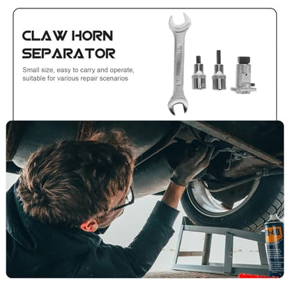 VOSAREA 4pcs Ball Joint Tool Set Tie Rod End Removal Tool and Strut Spreader, Universal Suspension Socket Wrench Kit for Car Repair and Maintenance