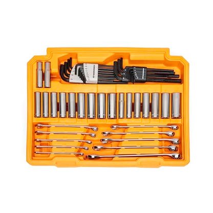 GEARWRENCH Mechanics Tool Set in 3 Drawer Storage Box, 232 Pc, 1/4 in and 3/8 in Drive, Metric/SAE | GW72LLCBMTS - style: 232 Piece