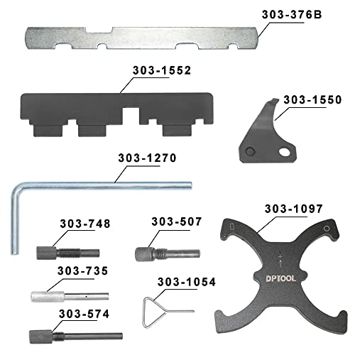 Camshaft Timing Lock Tool Kit for Ford 1.4 1.5 1.6 1.8 2.0 Ecoboost 2.3 2.5 | for fusion Escape Focus Fiesta Mazada 1.5L 1.6L, 2.0 TDCi 1.25 Engine Timing Tool 303-1097 303-748 303-1550 303-1552 303-376 - size: 10PCS