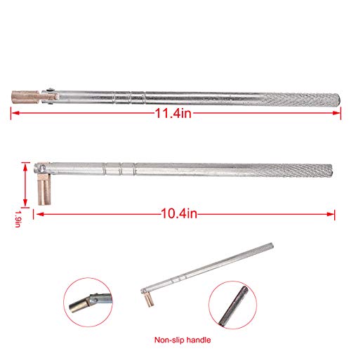 Febrytold Tire Valve Stem Tool Remover & Installation, 6 Pcs TR412 Snap-in Valve Stems with Valve Stem Cores, 1 Pcs Single Head Tire Valve Core Remover Installer Tool (14 Pcs) - size: 14 Pcs