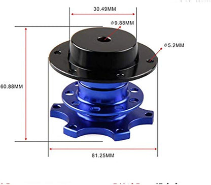 BestTeam Universal Steering Wheel Snap Off Quick Release Hub Adapter Boss Kit With 6-hole Steering Wheel Hub (Purple) - color: Purple
