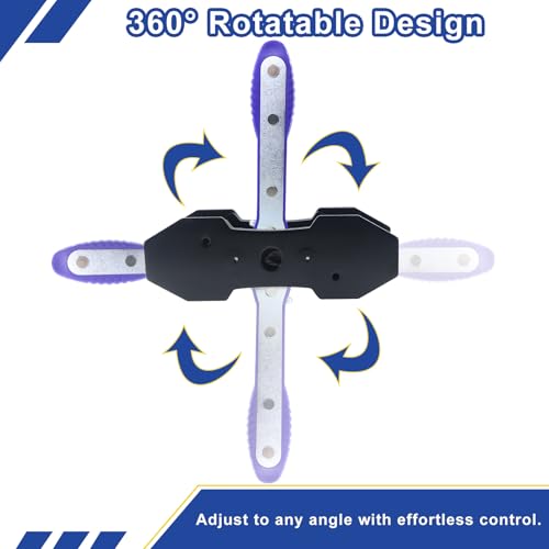 Brake Caliper Compression Tool, Caliper Piston Compressor Tool with 360° Rotating Ratchet, Brake Caliper Press Tool with 2 PCS Steel Plates for Car Disc Brake Repair, Blue - color: Blue