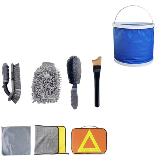 6-piece car Detailing kit for Genesis GV80 2021 2022 2023 2024 2025 2026, Professional Interior & Exterior Wash Tools for Deep Cleaning & Maintenance Set+Bucket - color: Set+bucket