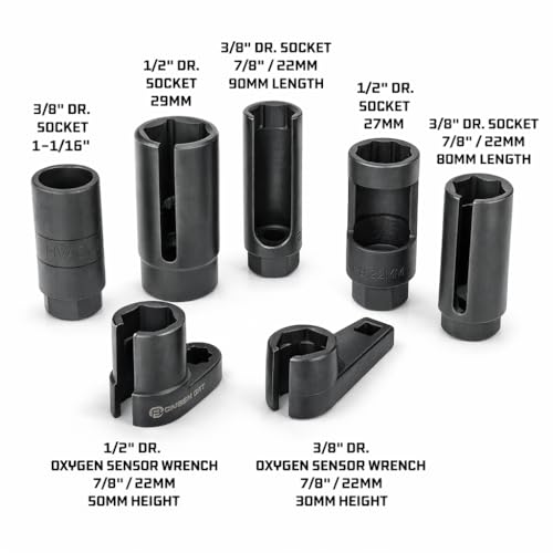 Powerbuilt 7-Piece Specialty Sensor and Switch Socket Set – Removes Oxygen Sensors, Oil Pressure Switches, Thermal Sensors, Includes Storage Case - 648992 - style: 7 Piece Oxygen Sensor Socket Set