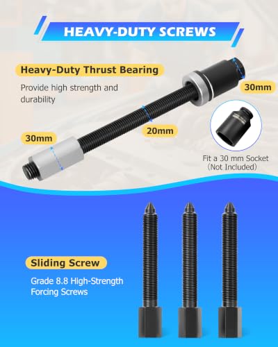 DAYUAN 19Pcs Front Wheel Drive Bearing Removal Installation Service Kit | FWD Bearing Installer Kit, Wheel Bearing Removal Tool, Fits Cars Light Trucks & Vans, 11 Drift Sizes, Black Oxide Steel, Case