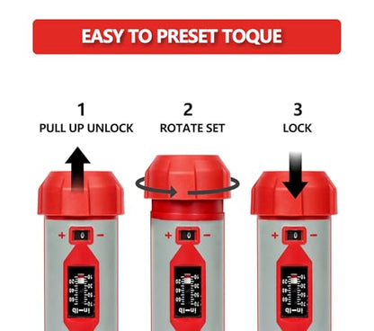 Torque Screwdriver Set 7.91 N·m (10-70 in-lbs) 1/4" Drive with 40 S2 Bits, Extended Bits Holder, Sleeve and Storage Bag, Perfect for Bike Repair, Scope Mounting, and Professional Maintenance | With Extended Bits Holder & Sleeve Perfect for Bike Repair, Sc