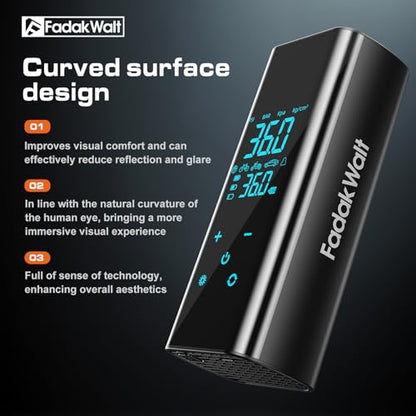 FADAKWALT Tire Inflator Portable Air Compressor, 150 PSI Cordless Air Pump for Car Tires with Smart Touch Screen, Auto Shut-Off Digital Gauge and SOS LED Light for Cars, SUVs, Bikes and Balls