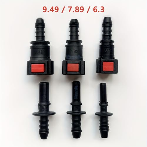 Fuel Pressure Gauge Tester Kit with Quick Connected Hose, 0-100 PSI Fuel Pressure Tester Tool with 6.30 7.89 9.49 Fuel Line Fittings
