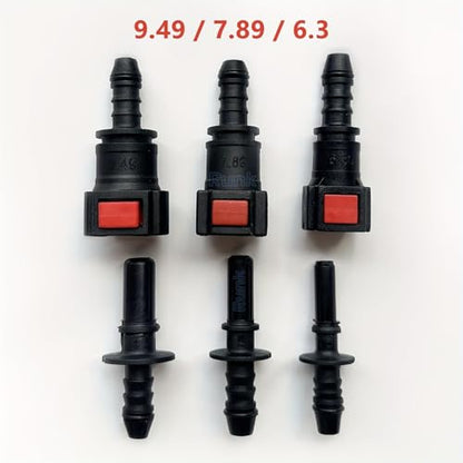 Fuel Pressure Gauge Tester Kit with Quick Connected Hose, 0-100 PSI Fuel Pressure Tester Tool with 6.30 7.89 9.49 Fuel Line Fittings