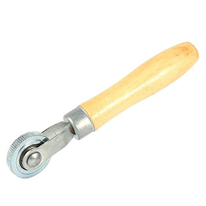 Wnvivi Tire Patch Roller,Wooden Handle Repair Tube Stitch Puncture Patch Tyre Roller,Patch Tyre Roller Bearing Tool Kit