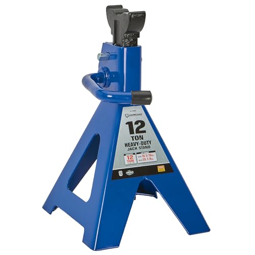 Strongway Double-Locking 12-Ton Jack Stands, 24,000-Lb., Pair | Stable vehicle support, controlled positioning, heavy-duty steel construction, shop/garage service, safety-focused setup - style: 12 Ton