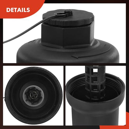 A-Premium Oil Filter Housing Cap Assembly | Compatible with Volkswagen Jetta 2006-2008, Passat, Golf, Golf R, Eos, GTI & Audi A4, A3, TT, A4/A3/TT Quattro, 2.0L