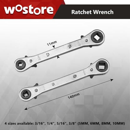 Wostore Flaring & Swaging Tool Kit, 45° HVAC Brake Line, 11-Pc, 1/8-3/4" | 45° single flare & swage for HVAC, refrigeration & brake lines. 11-pc: tube cutter, ratchet wrench, carry case. 1/8 to 3/4"