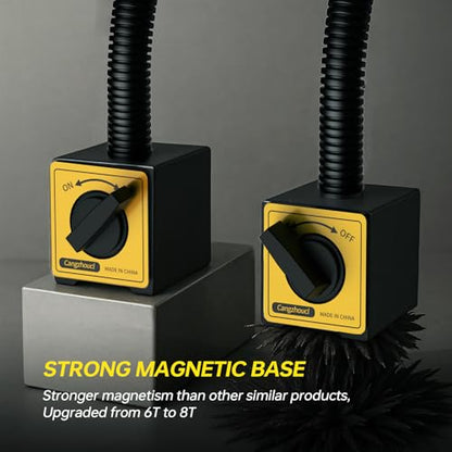 New Magnetic Lamp, 18W Magnetic Lathe Machine Light, 2160 Lumens Flexible Work Light for CNC Milling Machine Drill Press Lighting (magnet base)